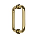 BM6X6BR,CRL Polished Brass 6" BM Series Tubular Back-to-Back Pull Handle