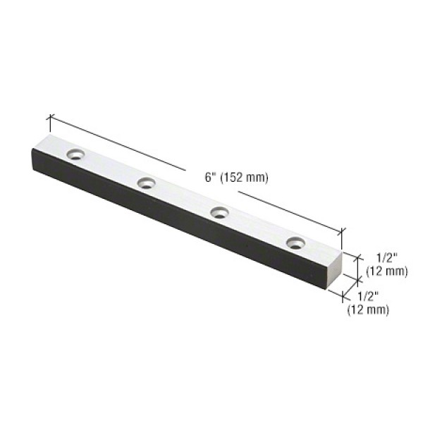 1NT308A-CRL-Aluminum Header Mounted Double Door Stop