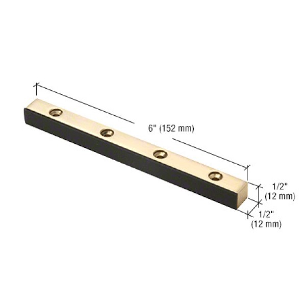 1NT308BR- CRL- Brass Header Mounted Double Door Stop