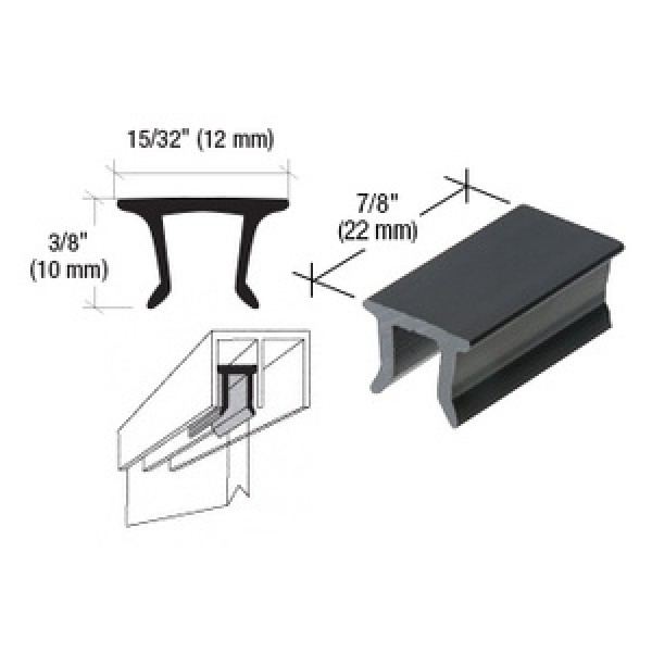 D652, CRL Black Plastic Top Guide