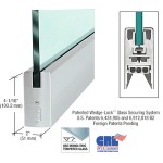 DR4S12C42,1/2" Glass 4" Square Door Rail Without Lock - 42" Length