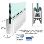 DR4S12C48 CRL  1/2" Glass 4" Square Door Rail Without Lock - 48" Length