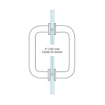 BM6X6BBRZ,CRL Brushed Bronze 6" BM Series Tubular Back-to-Back Pull Handle