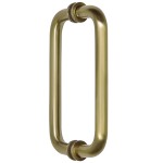 BM8X8BBRZ,CRL Brushed Bronze 8" BM Series Tubular Back-to-Back Pull Handle