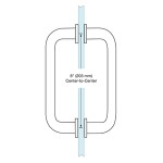 BM8X8BBRZ,CRL Brushed Bronze 8" BM Series Tubular Back-to-Back Pull Handle