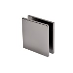SCU4GM,CRL Gun Metal Square Style Hole-in-Glass Fixed Panel U-Clamp