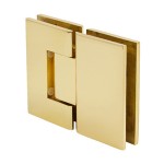 GEN180BR,CRL Polished Brass Geneva 180 Series 180 Degree Glass-to-Glass Standard Hinge
