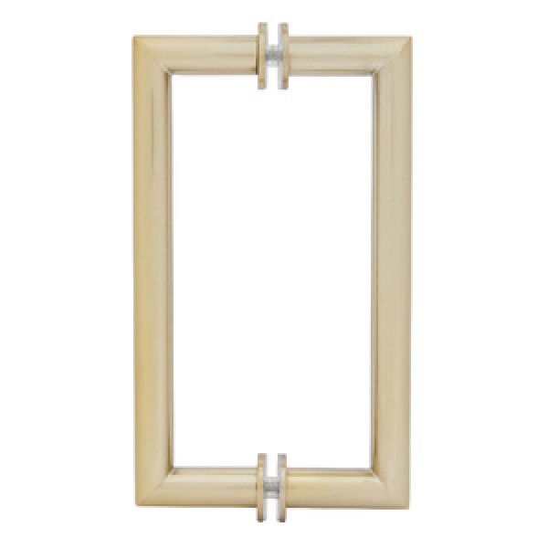 MT8X8BBRZ,CRL Brushed Bronze 8" MT Series Round Tubing Mitered Corner Back-to-Back Pull Handle