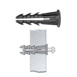 CRL- 1339- 1/4" Plastic Screw Anchor with Shoulder - 1000 Pack