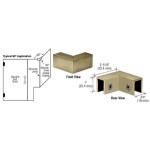 S0GC90BBRZ,CRL Brushed Bronze 90 Degree "Sleeve Over" Glass Clamp