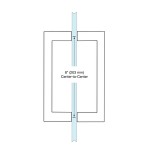 SQ8X8BBRZ,CRL Brushed Bronze 8" x 8" SQ Series Square Tubing Back-to-Back Pull Handles