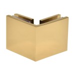 SGC90BR,CRL Polished Brass Square 90 Degree Glass-to-Glass Clamp