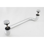 CM17410,  Ø 1 X 10"(CTC), Solid Aluminum Singled-Side Offset Pull Handles