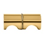 SDK140BR,CRL Polished Brass Back-to-Back E-Z Grip Style Knobs