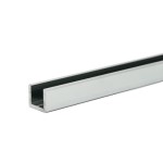 SUCR38, FHC 3/8" Low Profile U-Channel For 3/8" Glass - 95" Long