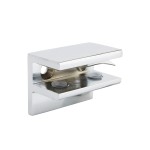 C2713C, Square W Round Corner, Shelf Clamp W. Support Leg For 1/4" & 3/8" (Glass, acrylic or wood)