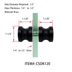 CSDK120, Back-to-Back Shower Door Knobs