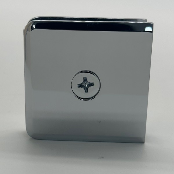 CBGCU1, Beveled Fixed Panel Shower Door Clamp, Wall Mount, Glass to Wall