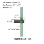 CSDK112A,  Single-Sided Shower Door Knobs