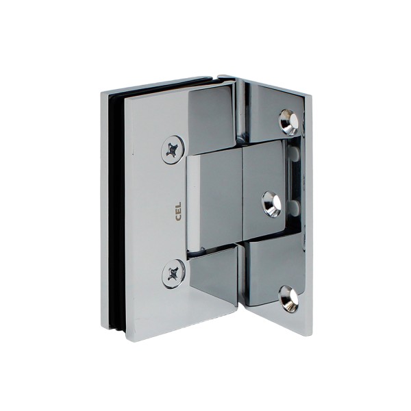 CV1E044, Wall Mount Offset Back Plate Hinge for Frameless Shower Door