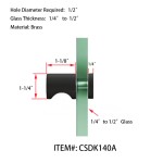CSDK140A Single-Sided Shower Door Knobs