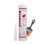 White BioSeal All Purpose Acrylic Latex Silicone Caulk -PAINTABLE- White Silicone Caulk 10.1oz