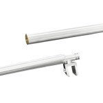 C2701, FRAMELESS SHOWER DOOR ROUND FIXED PANEL WALL TO GLASS SUPPORT BAR