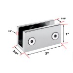 C2713, Square Corner, Shelf Clamp for 1/4" & 3/8" (Glass, acrylic or wood), No Drilling of Glass Required