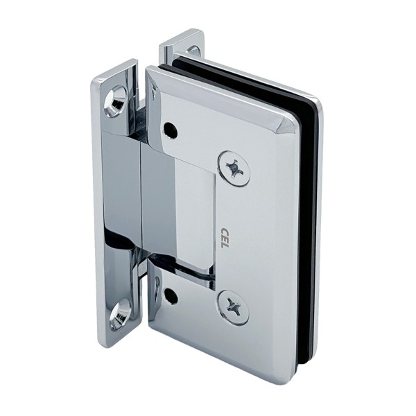 CC0L337, Adjustable Wall Mount 'H' Back Plate Hinge for Frameless Shower Door