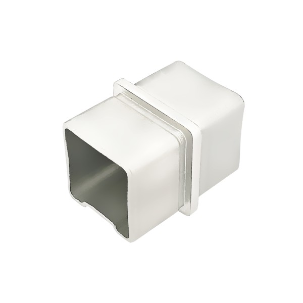 CC180-4040, Square Line 180 Degree Connector  (in-line) for 1 1/2 x 1 1/2 Tube Handrails