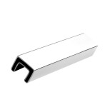 CCP40X40, Square Cap Railing 1 1/2" x 1 1/2" x 1/16 with slot size 1" x 1"