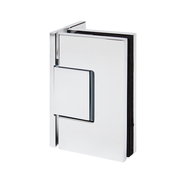 CEL044,  Heavy Duty Adjustable Wall Mount offset Plate with Cover Plate Hinge, For 3/8"~1/2" Glass