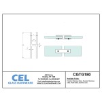 CGTG180, 180 degree Railing clamp, glass to glass