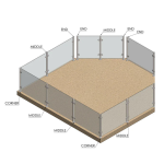 CRPF42, 42" Height Round Post hole Ø 2"(Post Only, Not Include Glass Clamp)