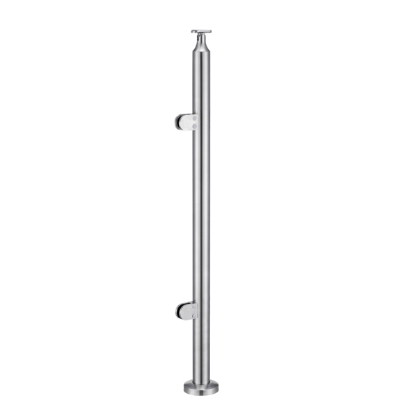 CRPH42, Round Post For Handrail Ø2", 42" Height, Heavy Duty (Post Only, Not included Glass Clamp)