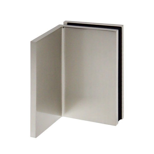 CSB290W,(2-R1) Shower Bracket with Cover, Offset Wall to Glass 90°, for 3/8" ~1/2" . Black Rubber Gaskets,