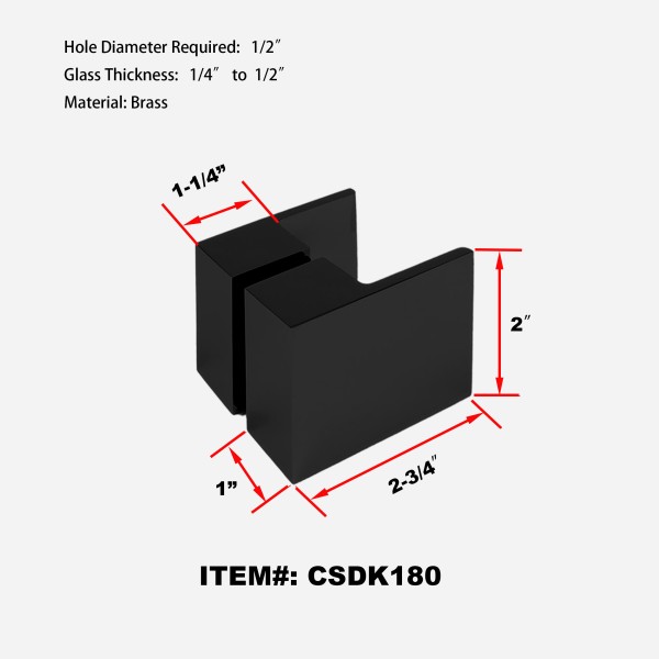CSDK180, Back to Back Shower Door Knobs
