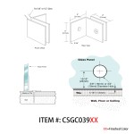 CSGC039, Fixed Panel Square Clamp With Large Leg