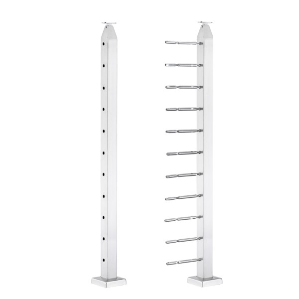 CSPC42, Square 42" Height Post for cable Ø2", (Post Only, Not include cable, Tensioner & Terminal)