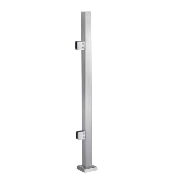 CSPF42, Square Post 42" Height,  hole Ø2" (Post Only, Not Include Glass Clamp)
