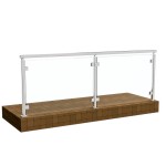 CSPH42, 2" X 2" Square Post 42" Height (Post Only, Not included Glass Clamp)