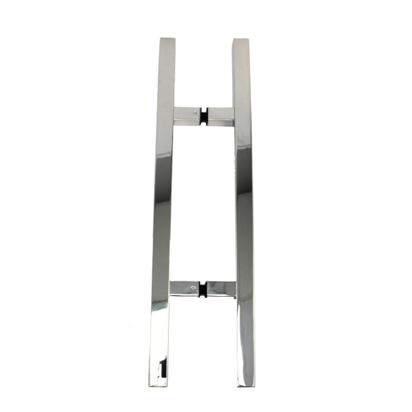 CSQLP Square Ladder Pull, Back-to-Back Entrance Door Handle, Stainless Steel 304 Tube in 1/16" Thickness