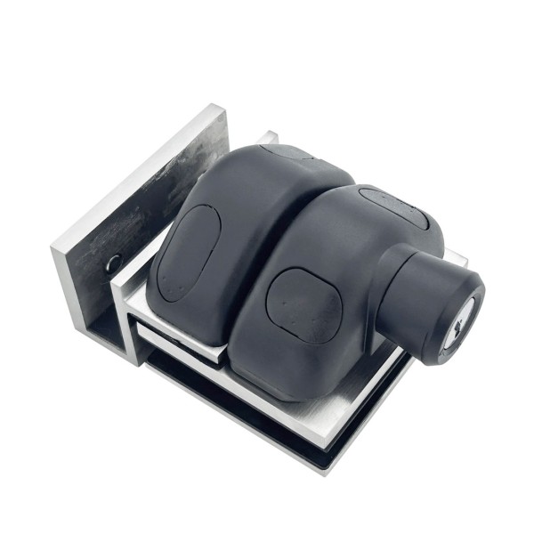 CY03M Swimming Pool Glass to Glass 90° Gate Latch w. Door Lock-With Key For 3/8"-5/8" Glass Thickness