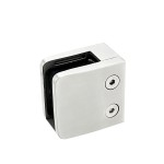 CZP712F, Heavy Duty Square Flat Back Glass Clamp 55 x 55 mm for 3/8″ or 1/2″ Tempered Glass or Laminated Glass