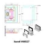 HW037,Hydraulic Wall Mount Hinge, for 3/8~1/2 Glass, 1 set (1 x spring + 1x hydraulic)