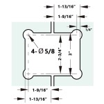 CV1E180, 180 Degree Glass-to-Glass Hinge