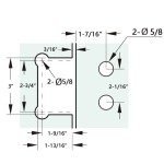 CV1E092, 90 Degree Glass-to-Glass Hinge