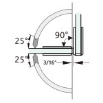 CV1E092, 90 Degree Glass-to-Glass Hinge