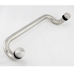 CM17412,  Ø 1 X 12"(CTC), Singled-Side Offset Pull Handles Brushed Stainless Steel